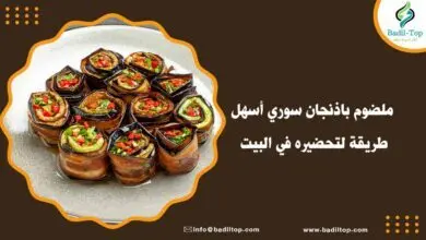 طريقة عمل ملضوم باذنجان سوري